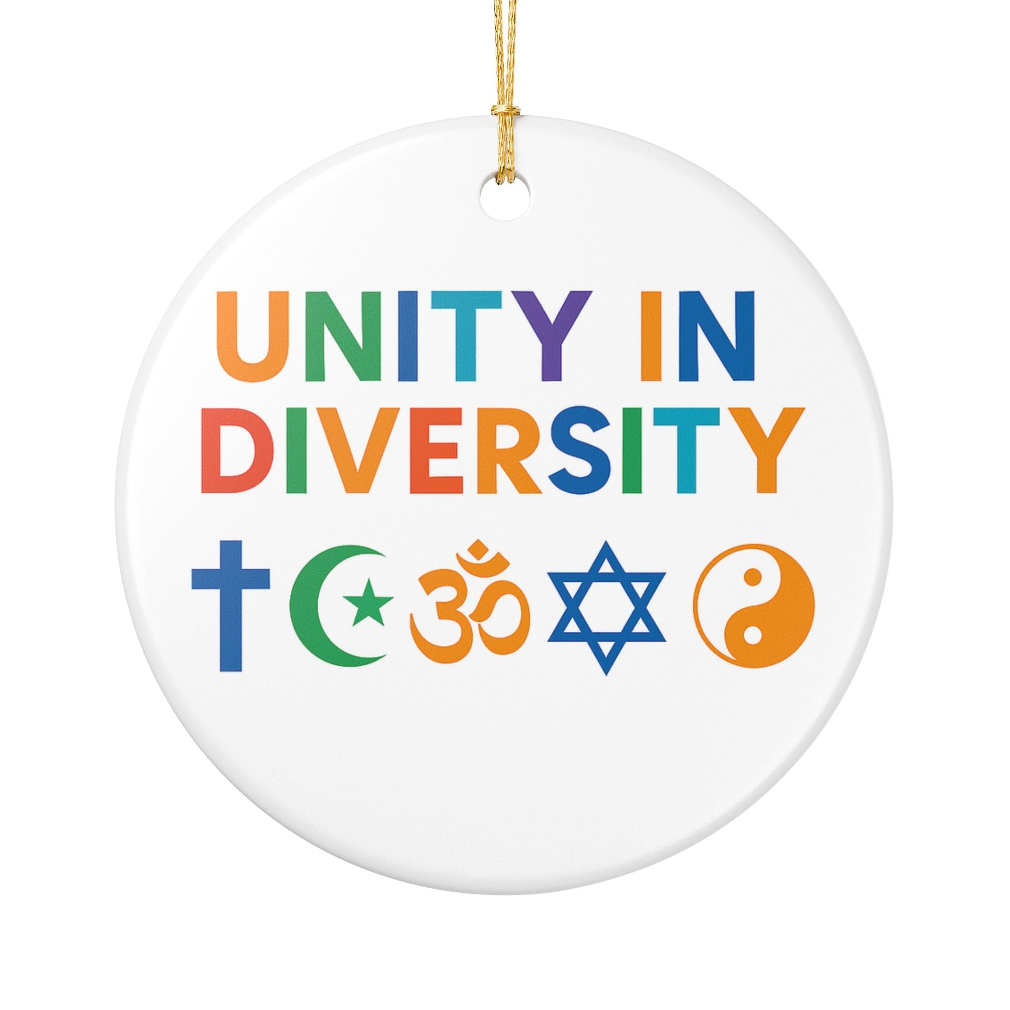Colorful Unity in Diversity Ceramic Ornament, Religious Decoration, Holiday Gift, Home Decor, Inspirational Tree Ornament, [...]