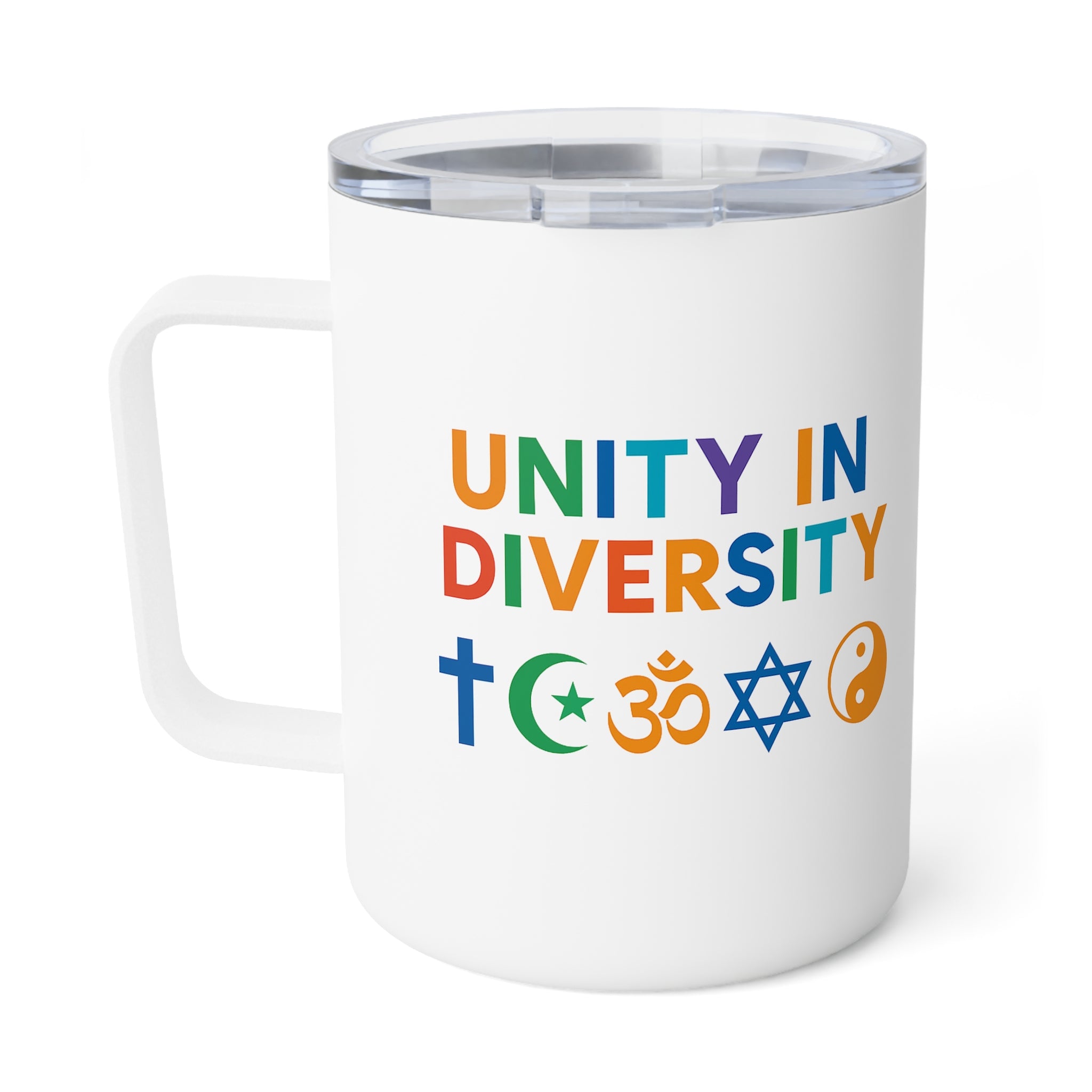 Unity in Diversity Insulated Coffee Mug, 10oz - Perfect for Reminding Us All of Togetherness, Unique Gift for Friends, Family, and [...]