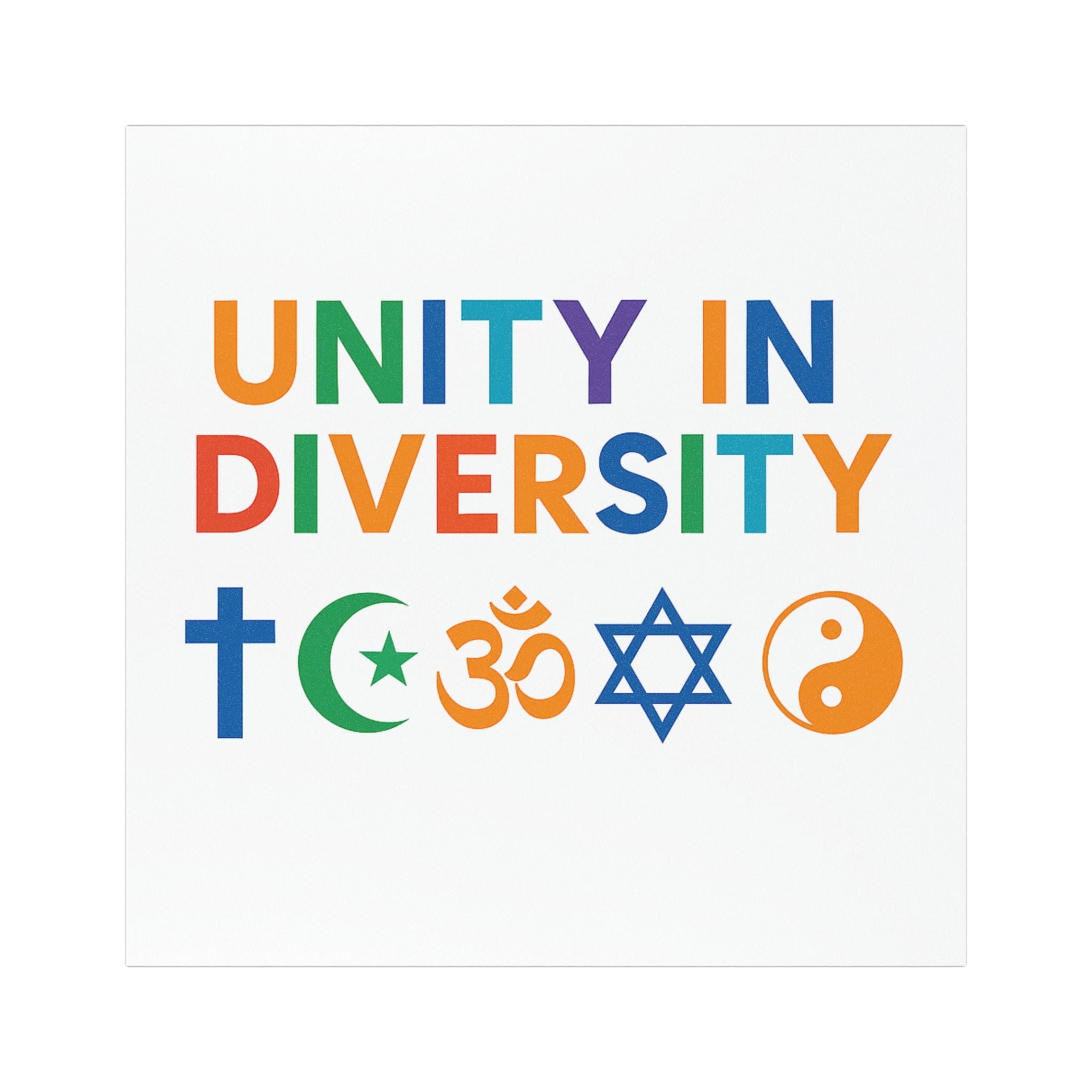 Unity in Diversity Car Magnets - Celebrate Inclusivity, Religious Harmony, Peaceful Vibes, Car Decor, Gift for All Occasions
