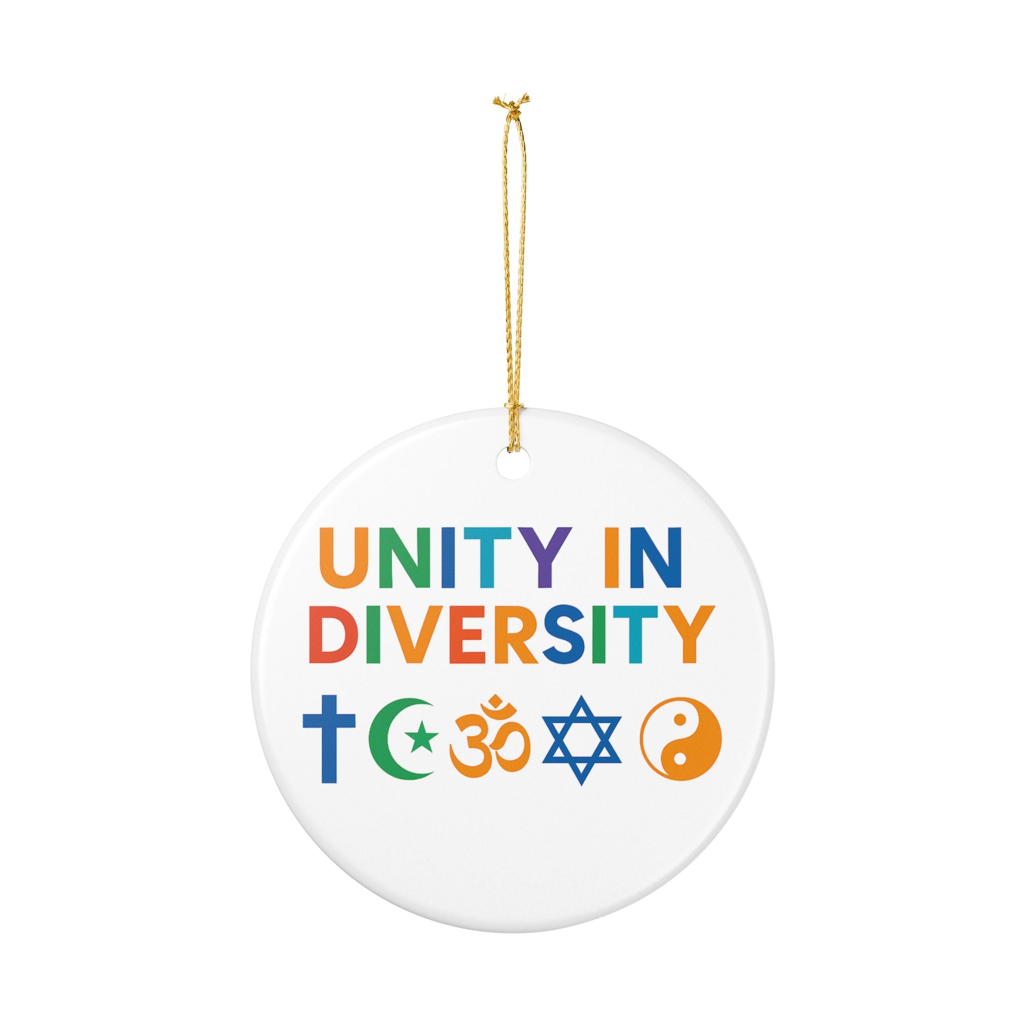 Colorful Unity in Diversity Ceramic Ornament, Religious Decoration, Holiday Gift, Home Decor, Inspirational Tree Ornament, [...]