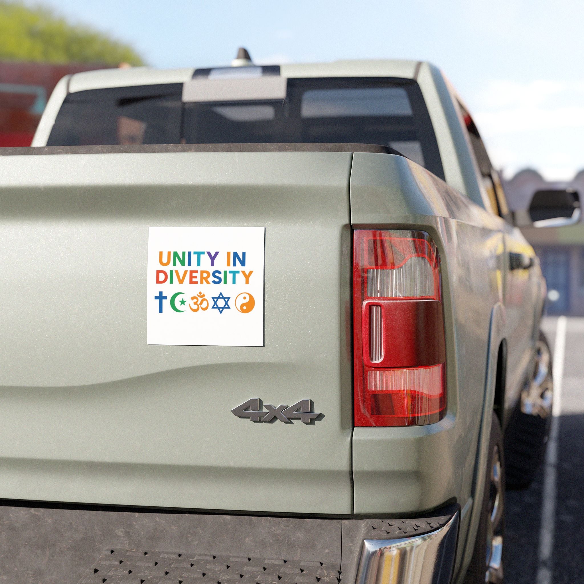 Unity in Diversity Car Magnets - Celebrate Inclusivity, Religious Harmony, Peaceful Vibes, Car Decor, Gift for All Occasions