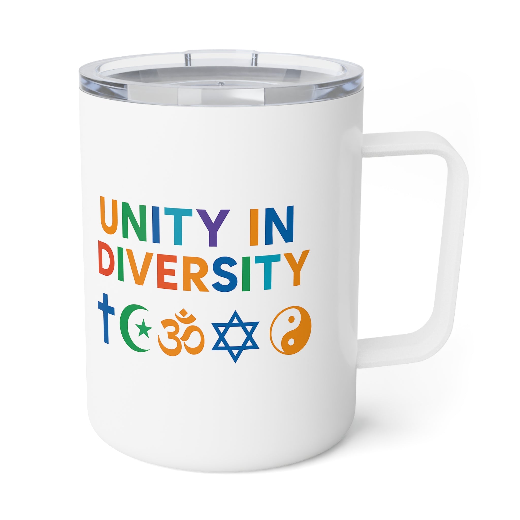Unity in Diversity Insulated Coffee Mug, 10oz - Perfect for Reminding Us All of Togetherness, Unique Gift for Friends, Family, and [...]